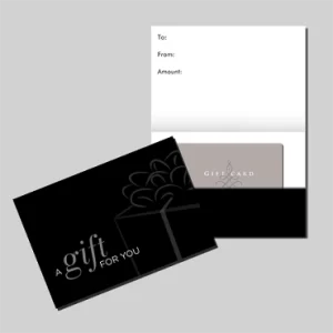PREPRINTED GIFT CARD HOLDER (BLACK)